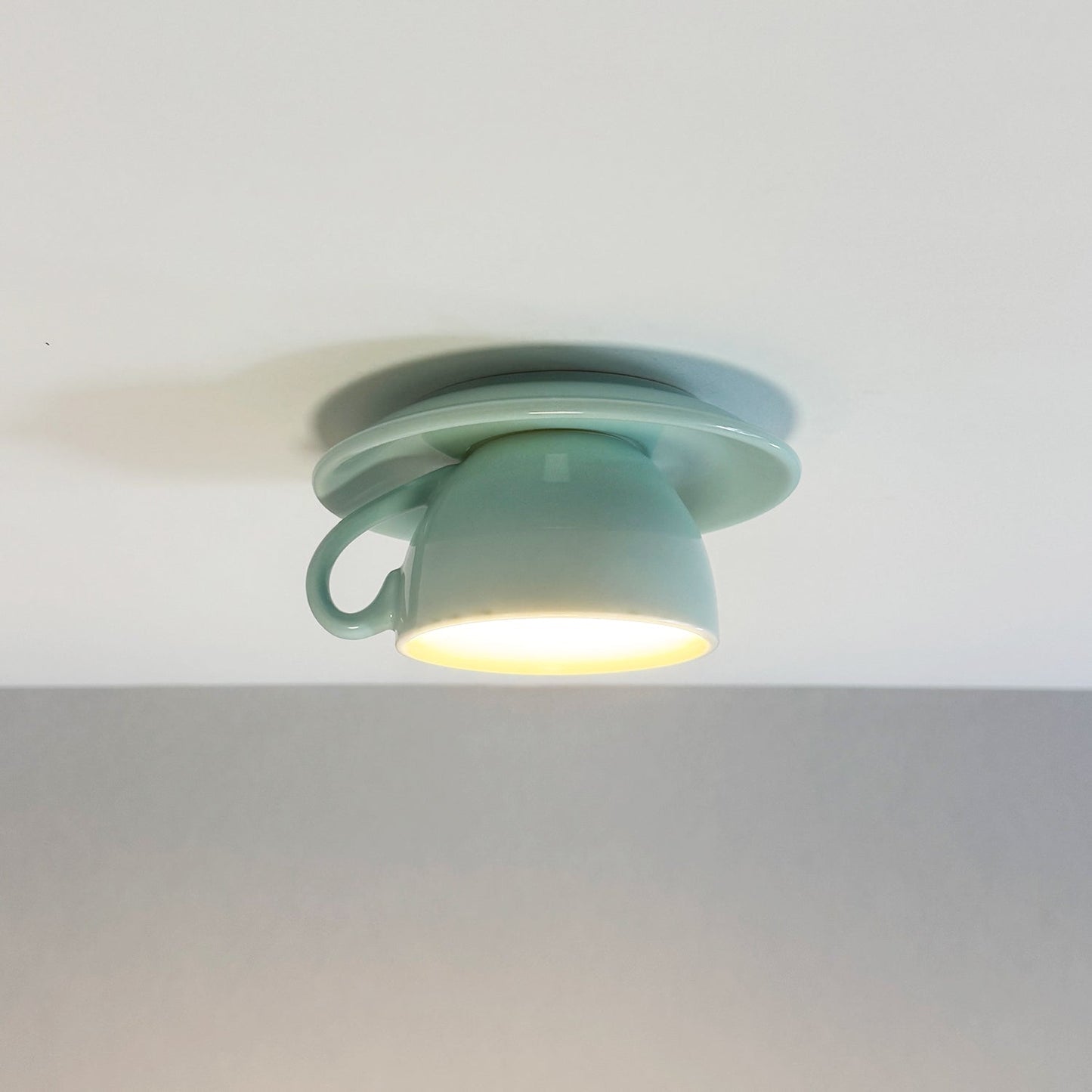 Valentina | Moderne Keramische Koffiekop Flush Mount Plafondlamp
