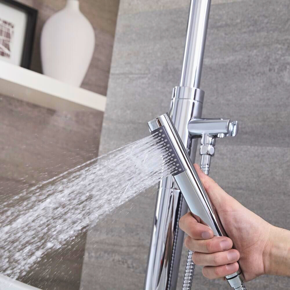 Aquila | Moderne Vrijstaande Douchemengkraan met Gebogen Tuit