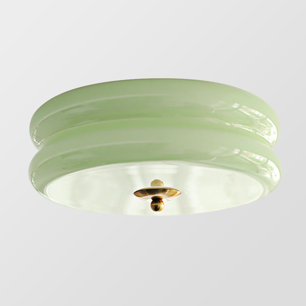 Crema | Vintage Crème Glazen Plafondlamp