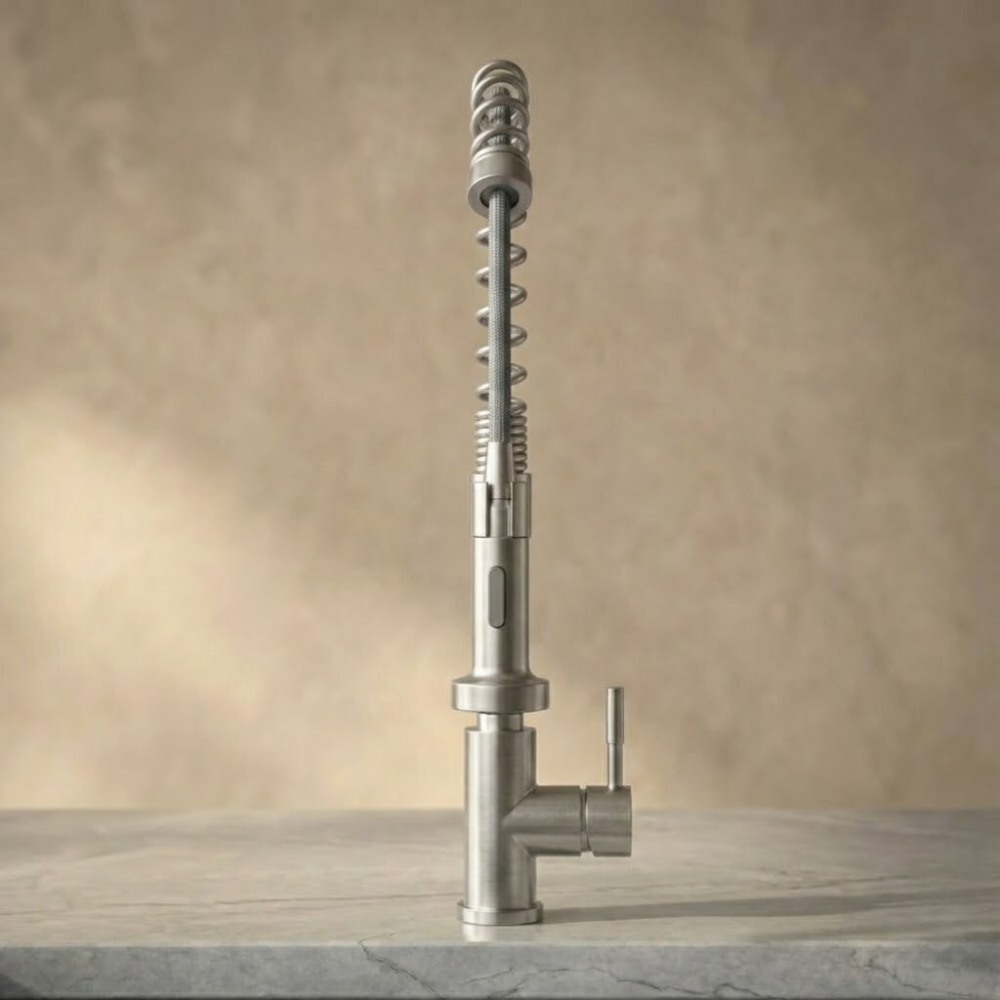 Helix | Voorafspoel Keukenkraan met Uittrekbare Sprayer & Dubbele Spuitmodus