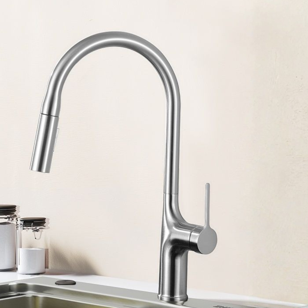 Eldurall | Moderne Gooseneck Silhouet Draaiuitloop Keukenkraan