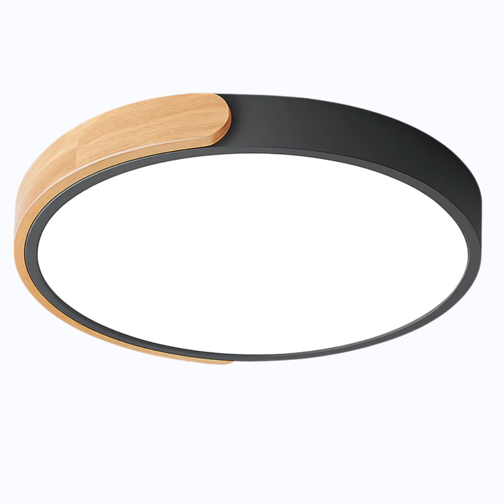 Velisca | Moderne Ronde Houten Opbouw Plafondlamp