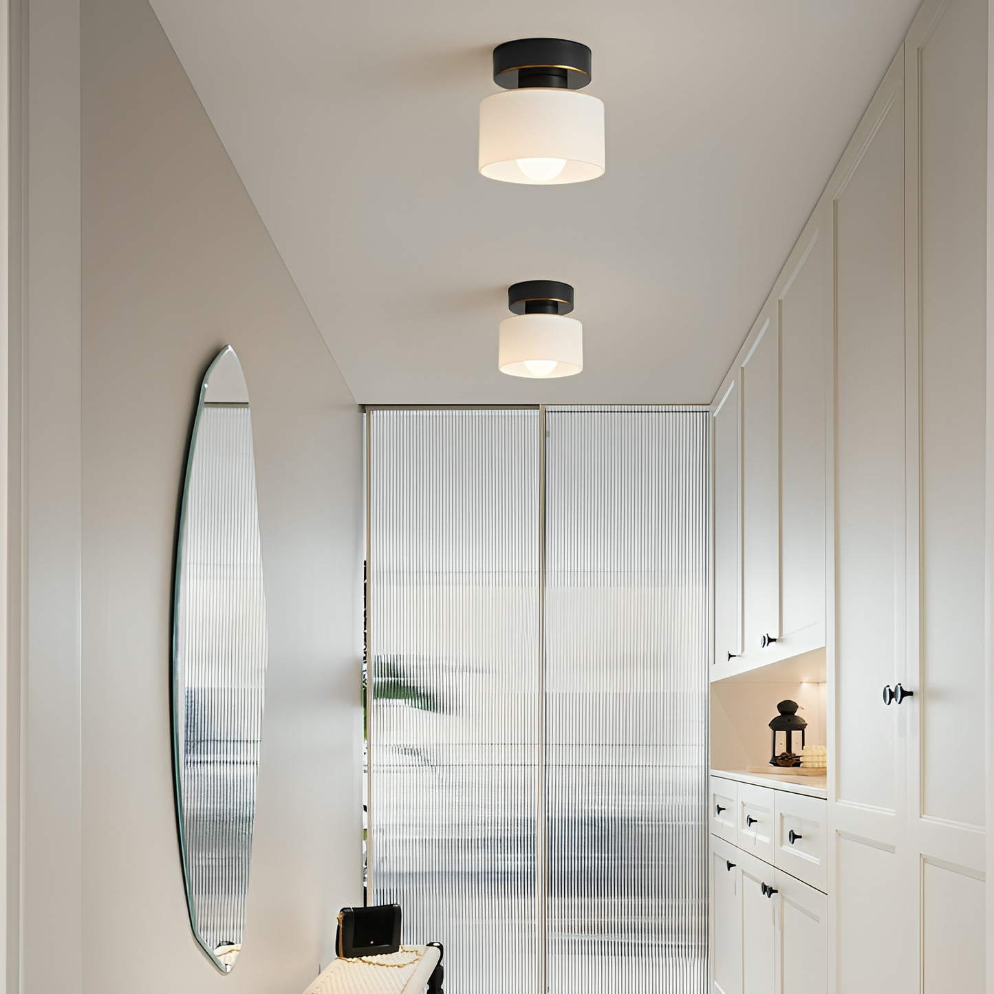 Aurel | Moderne Bauhaus Cilindrische Glas Plafondlamp