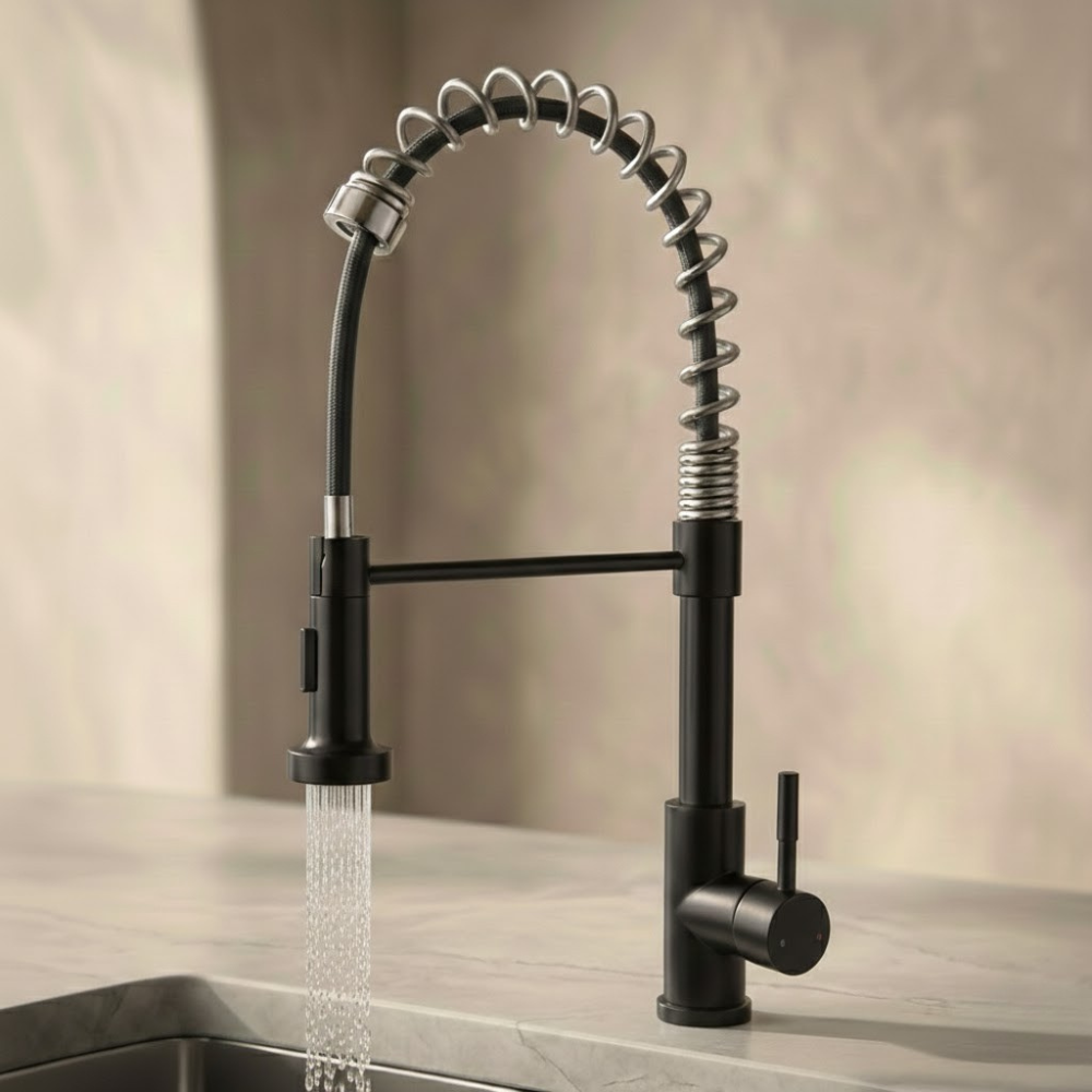 Helix | Voorafspoel Keukenkraan met Uittrekbare Sprayer & Dubbele Spuitmodus