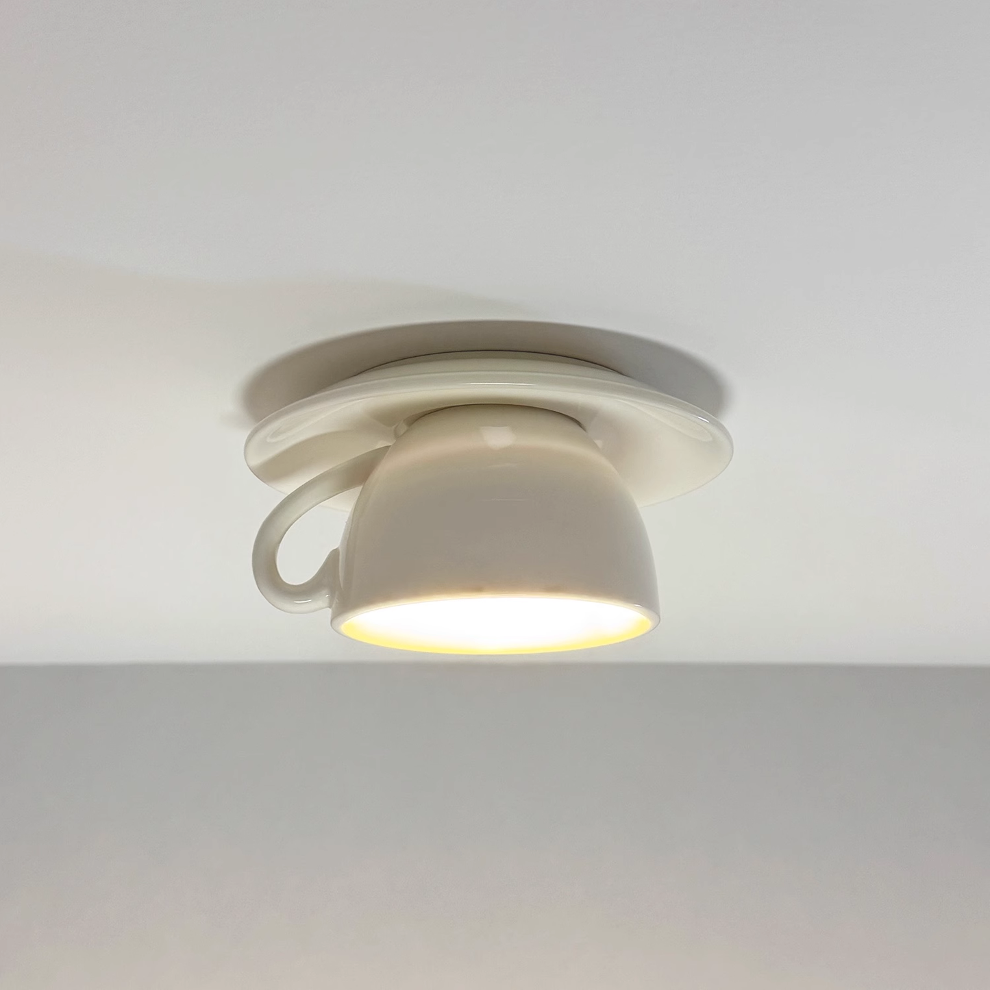 Valentina | Moderne Keramische Koffiekop Flush Mount Plafondlamp