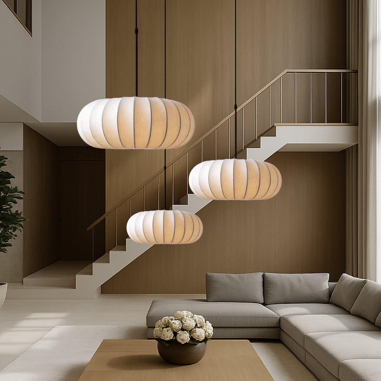 Serica | Wabi Sabi Geribbelde Ovale Hanglamp