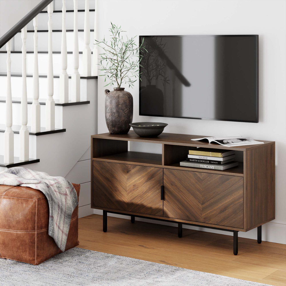 Brix | Moderne Media Console En Dubbele Deur Opbergkast