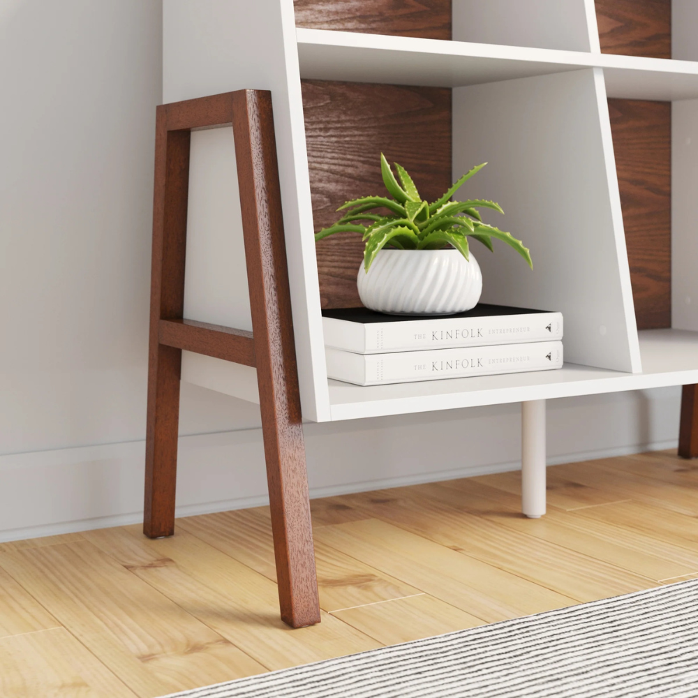 Lyra | Moderne Open Cubby Vier Compartment Opbergkast