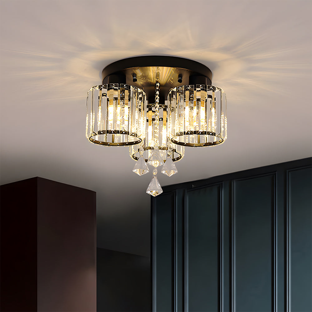 Vespera | Hedendaagse Multi-Head Kristallen Prismaplafondlamp