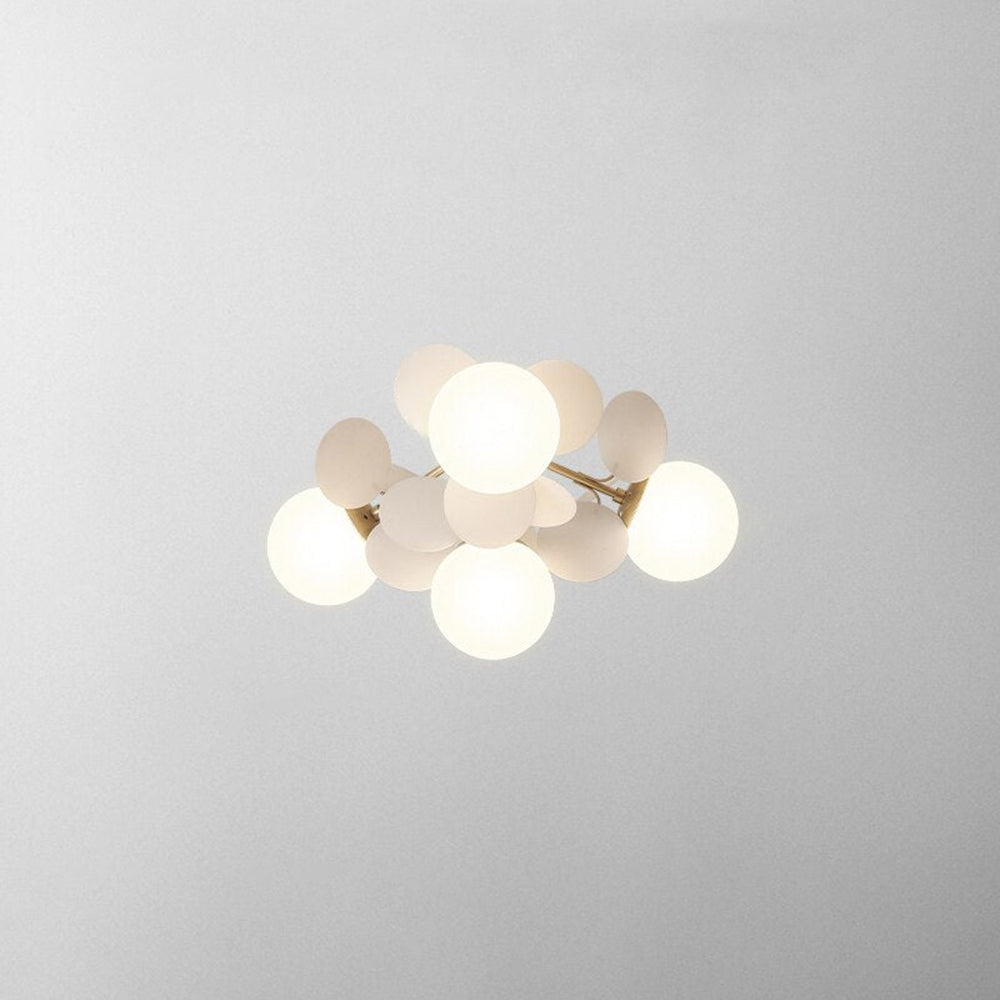 Florian | Luxe Geometrisch Takontwerp Glazen Bol Kroonluchter