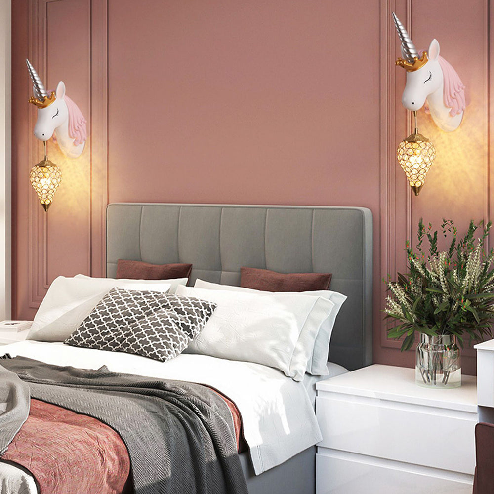 Whimthos | Speelse Eenhoorn Silhouet Kinderkamer Wandlamp