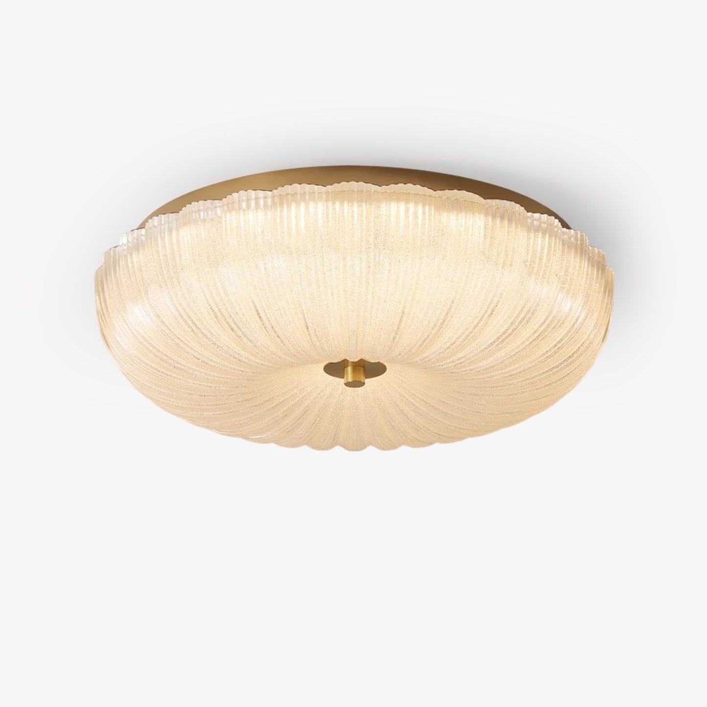 Kendrovia | Noordse Geribbelde Glanzende Glazen Plafondlamp