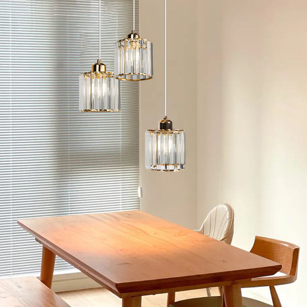 Cubica | Hedendaagse Multi-Licht Metalen en Kristallen Prismahanglamp