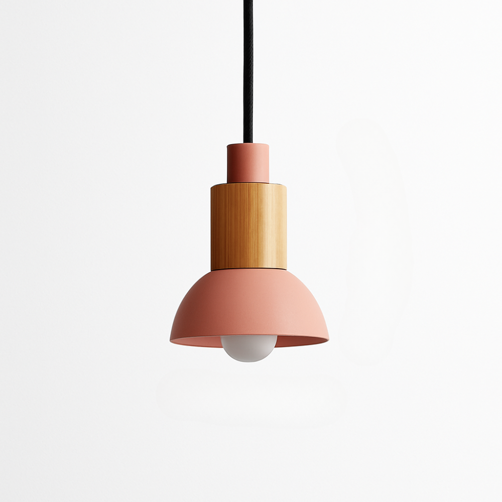 Briventa | Noordse Geometrische Houten Metalen Moderne Hanglamp Plafondlamp