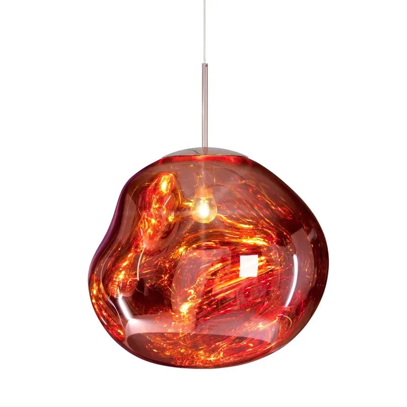 Zora | Moderne Abstract Gesmolten Glazen Translucente Hanglamp