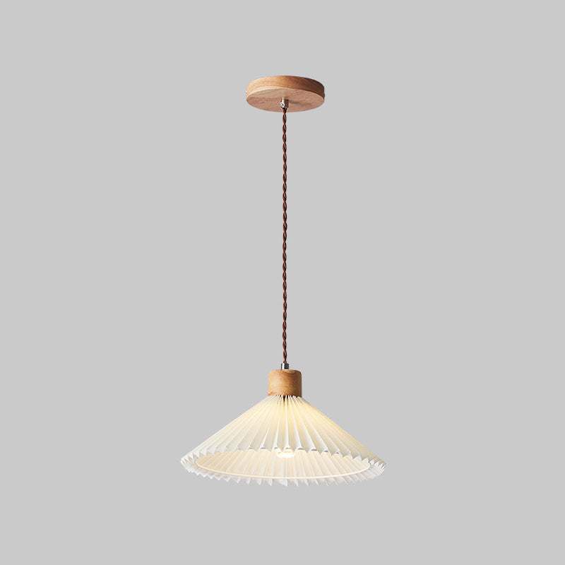 Luvithos | Architectonische Cluster Plissé Geplooide Houten Hanglamp