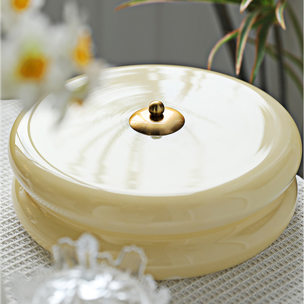 Crema | Vintage Crème Glazen Plafondlamp
