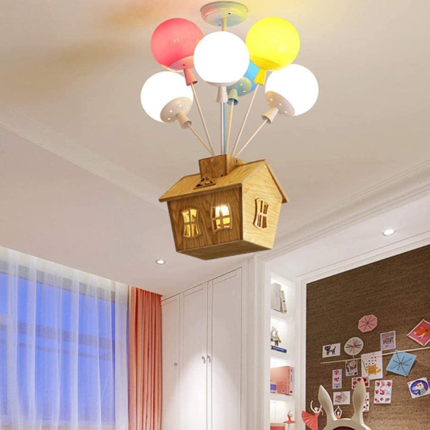 Valaura | Balloncluster Speelse Huis Motief Plafondlamp