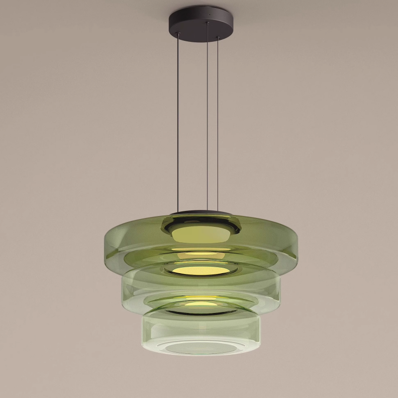 Ambera | Strakke Translucente Laagglas Hanglamp