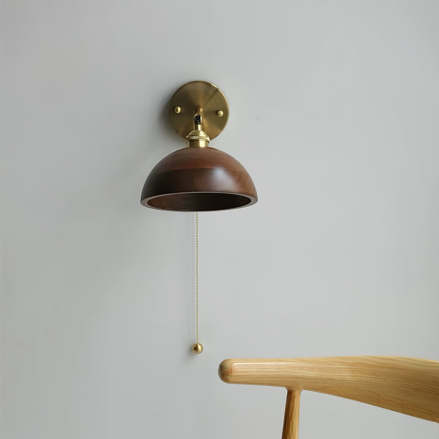 Thorgren | Midcentury Geometrische Kegel Silhouet Houten Wandlamp