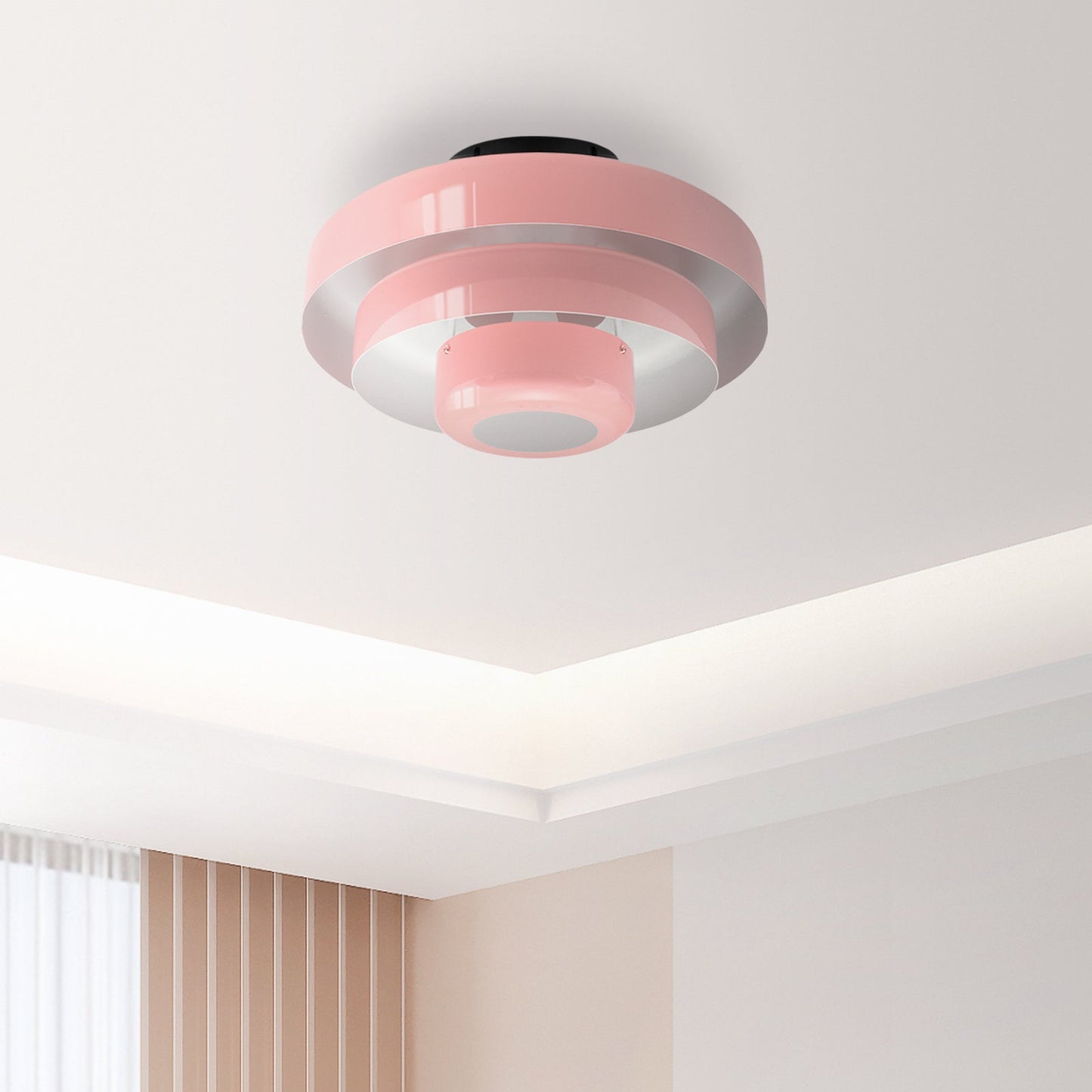 Modera | Retro Laaggedrum Plafondlamp