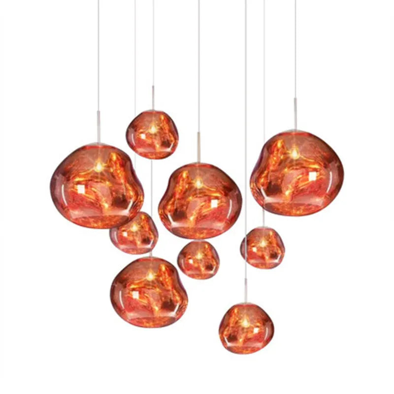 Zora | Moderne Abstract Gesmolten Glazen Translucente Hanglamp