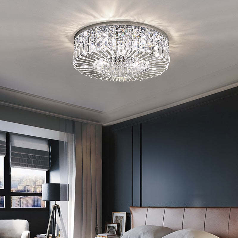 Elisse | Stralende Geometrische Kristal Bloem Plafondlamp