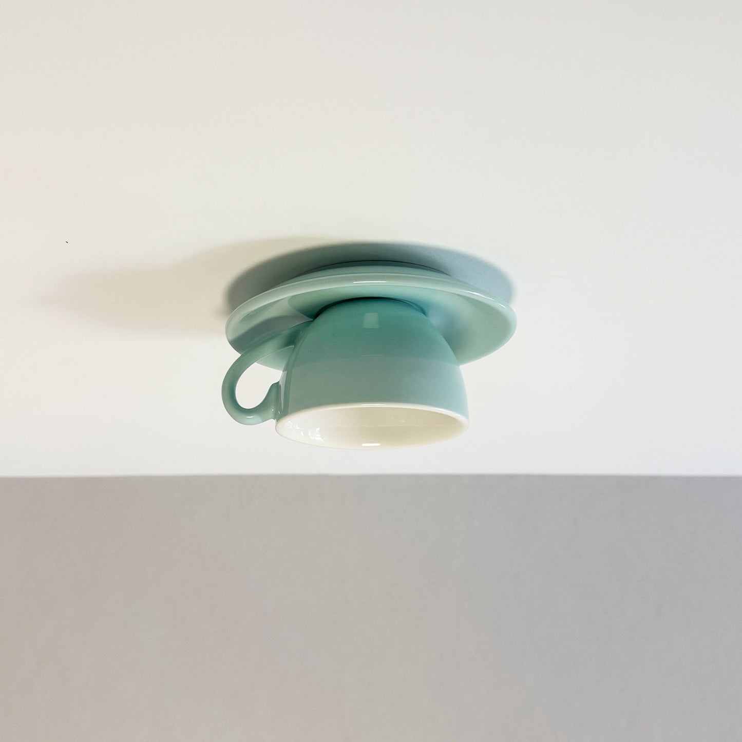 Valentina | Moderne Keramische Koffiekop Flush Mount Plafondlamp
