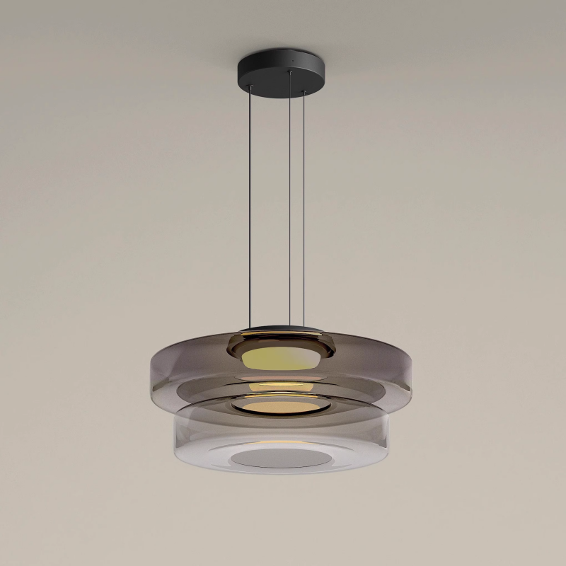 Ambera | Strakke Translucente Laagglas Hanglamp