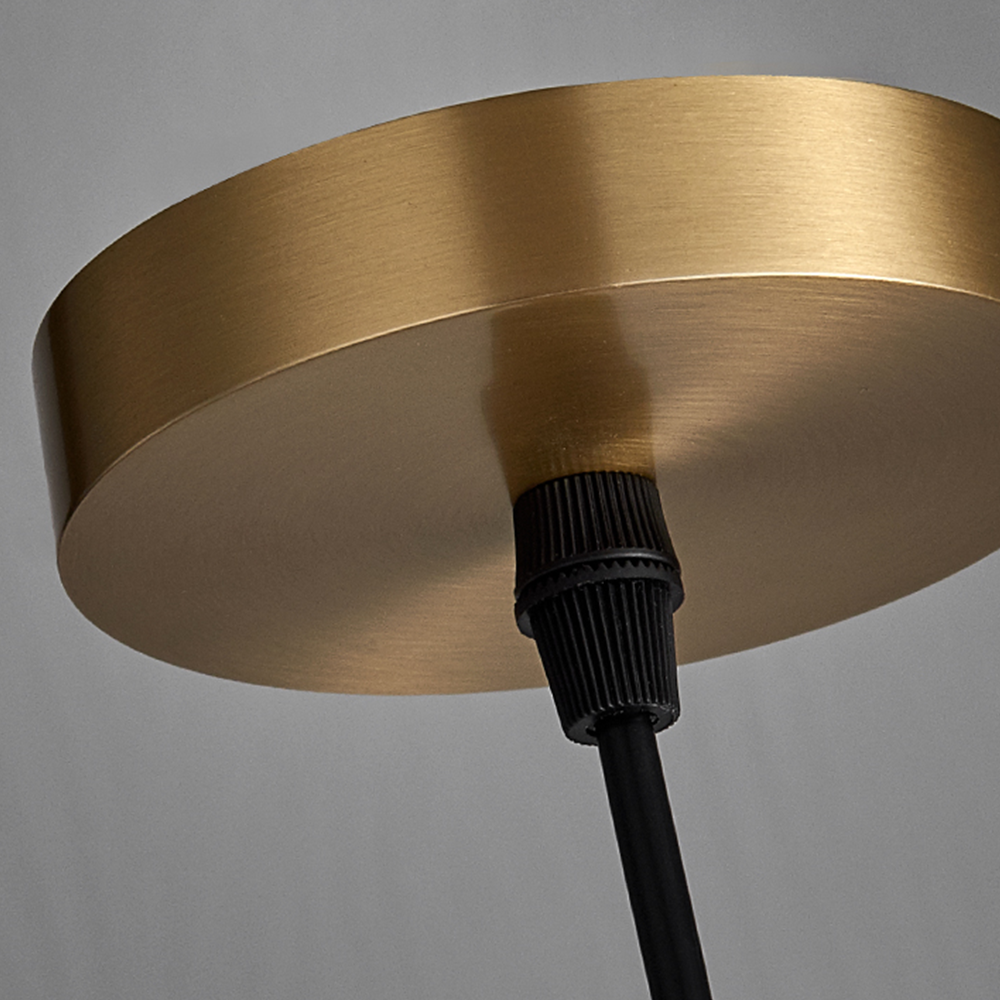 Auris | Antieke Laag Ribbelglas Hanglamp