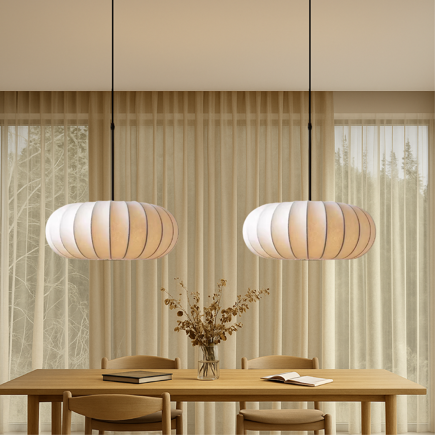 Serica | Wabi Sabi Geribbelde Ovale Hanglamp