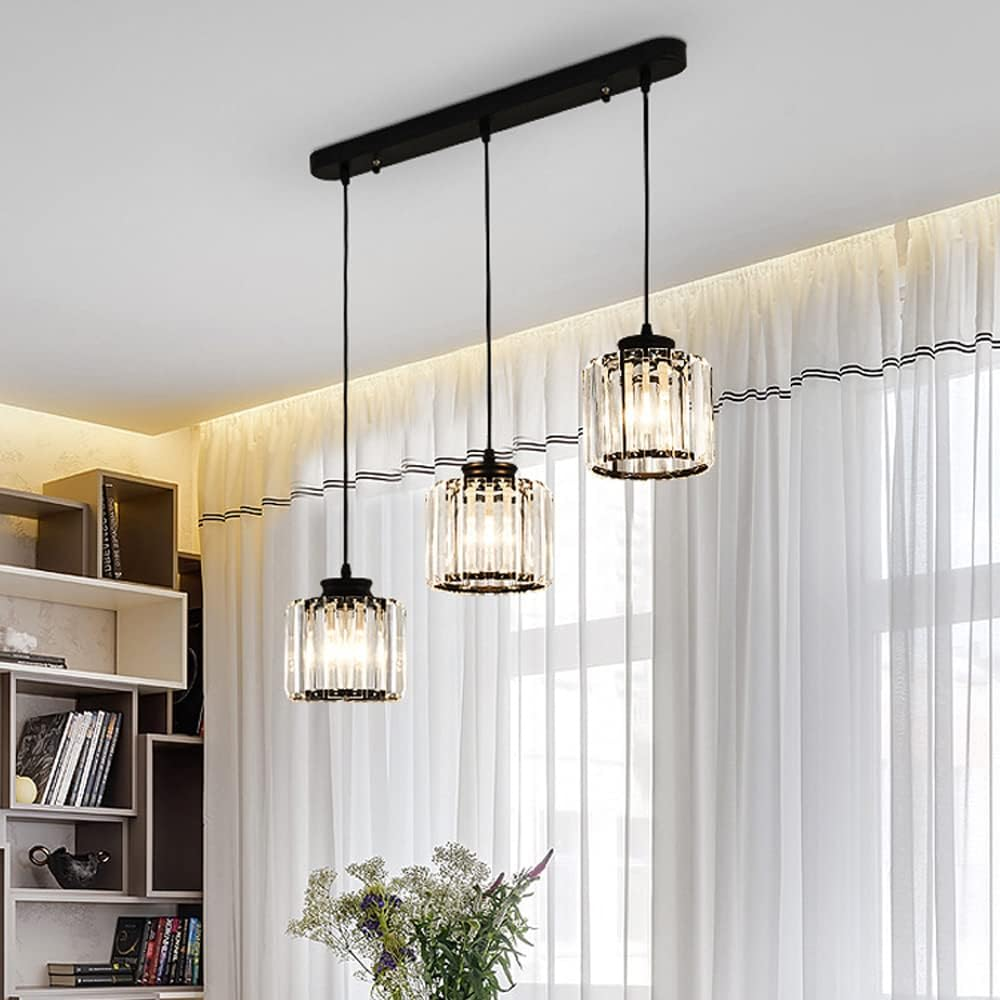 Cubica | Hedendaagse Multi-Licht Metalen en Kristallen Prismahanglamp