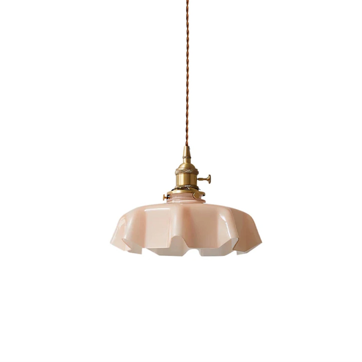 Kelvarna | Vintage Geplooide Glazen Fluted Hanglamp