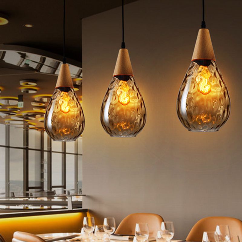 Niris | Minimalistische Druppel Textuur Glazen Hanglamp