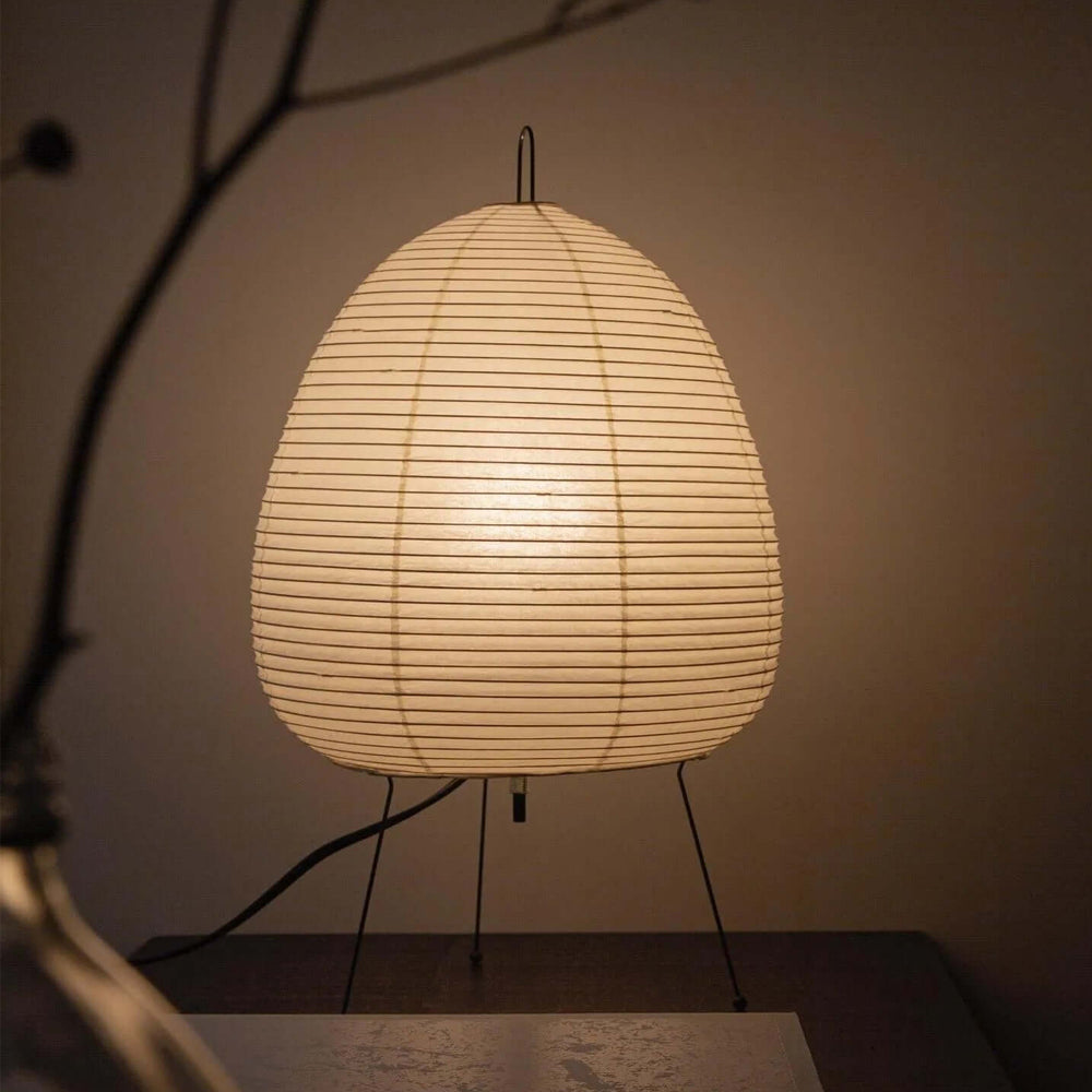 Kryntaleo | Japanse Geribbelde Bamboe Silhouet Oosterse Accent Tafellamp