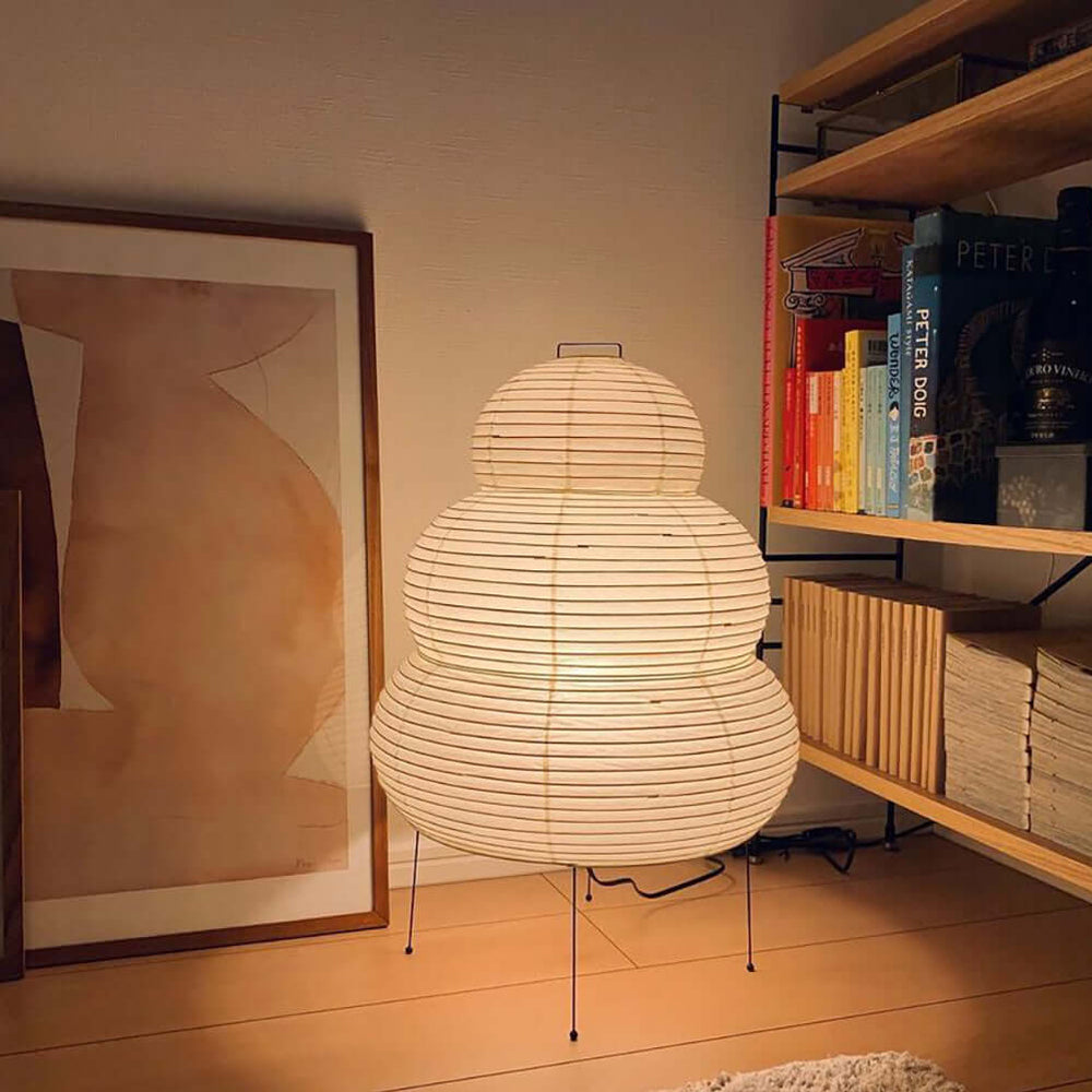 Kryntaleo | Japanse Geribbelde Bamboe Silhouet Oosterse Accent Tafellamp