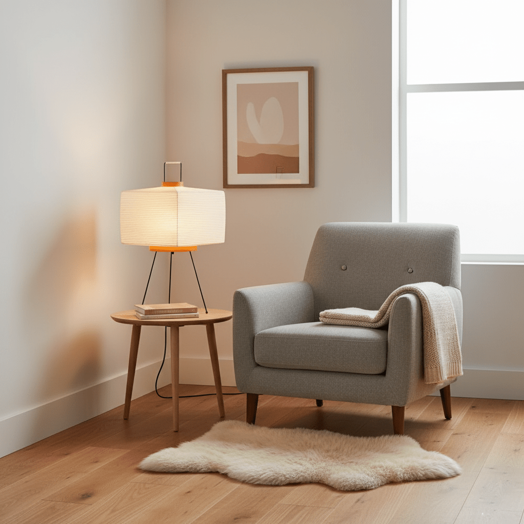 Kryntaleo | Japanse Geribbelde Bamboe Silhouet Oosterse Accent Tafellamp