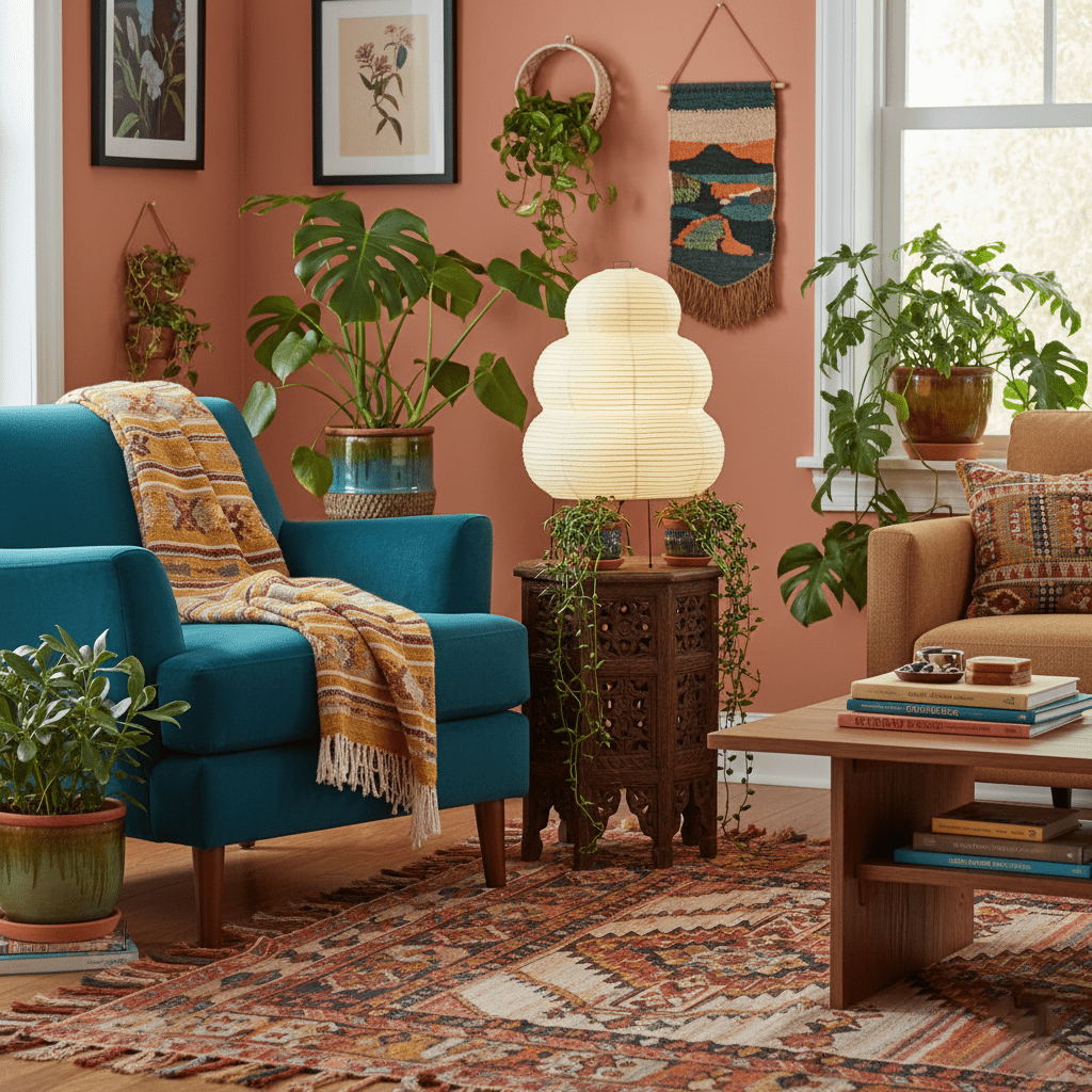 Kryntaleo | Japanse Geribbelde Bamboe Silhouet Oosterse Accent Tafellamp