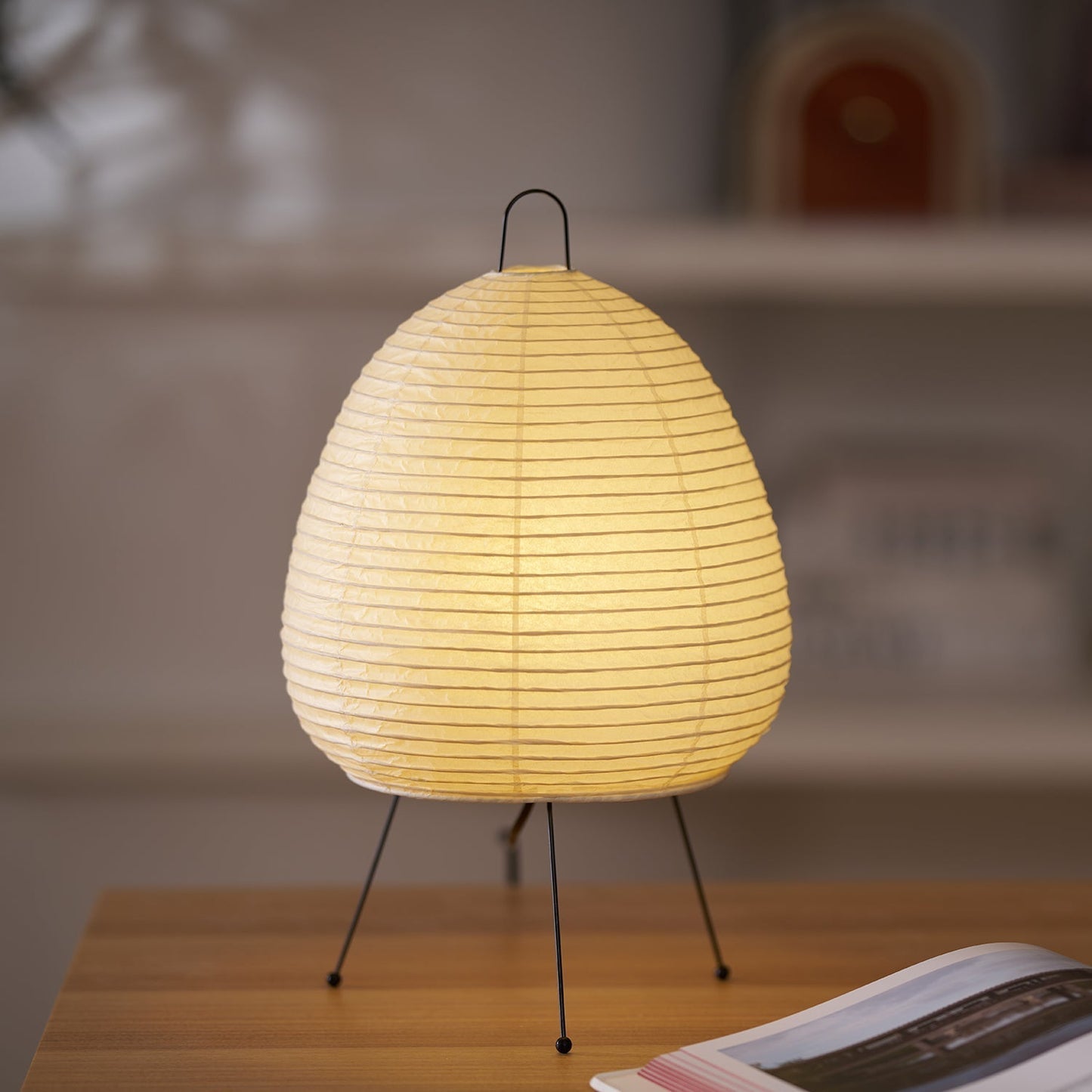 Kryntaleo | Japanse Geribbelde Bamboe Silhouet Oosterse Accent Tafellamp
