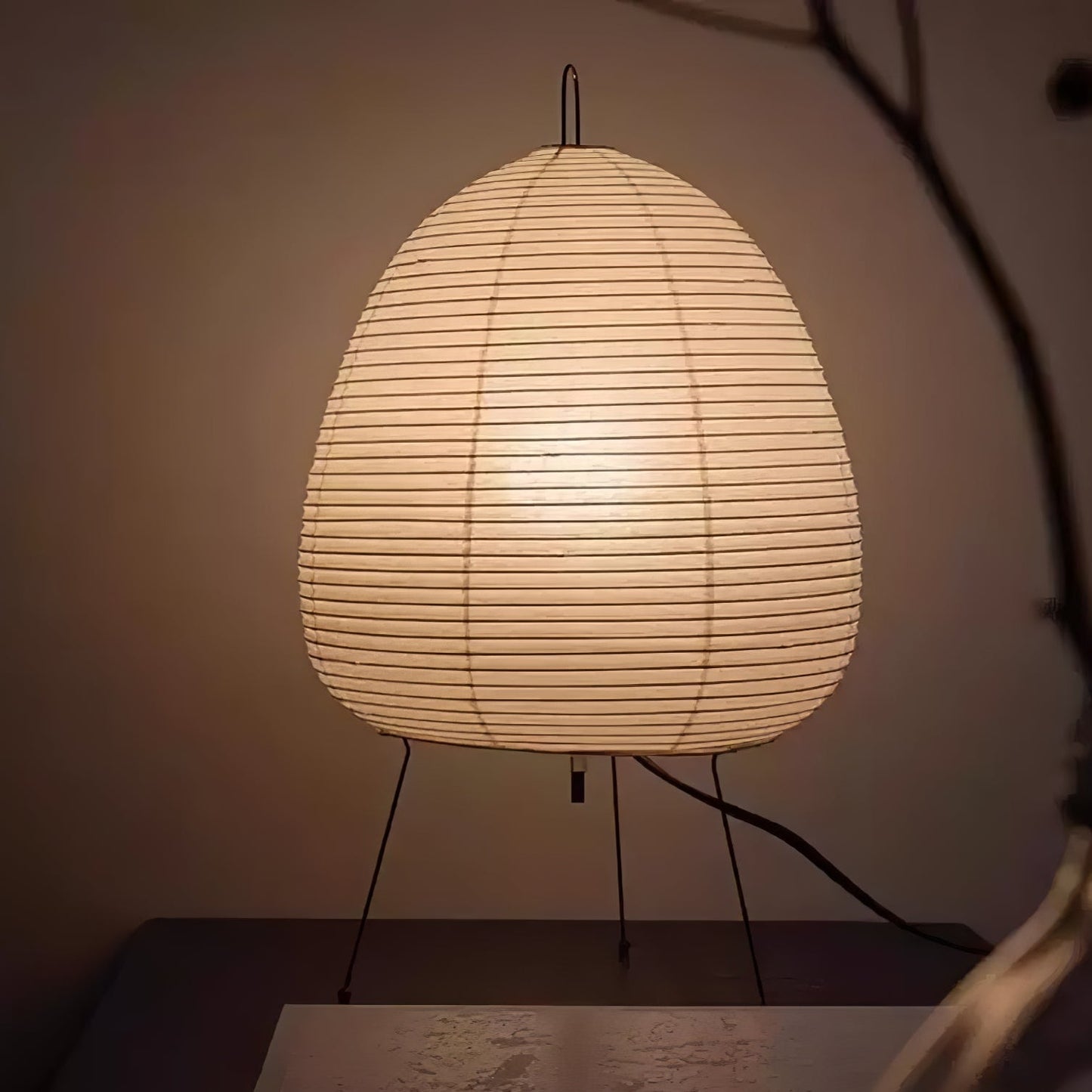 Kryntaleo | Japanse Geribbelde Bamboe Silhouet Oosterse Accent Tafellamp