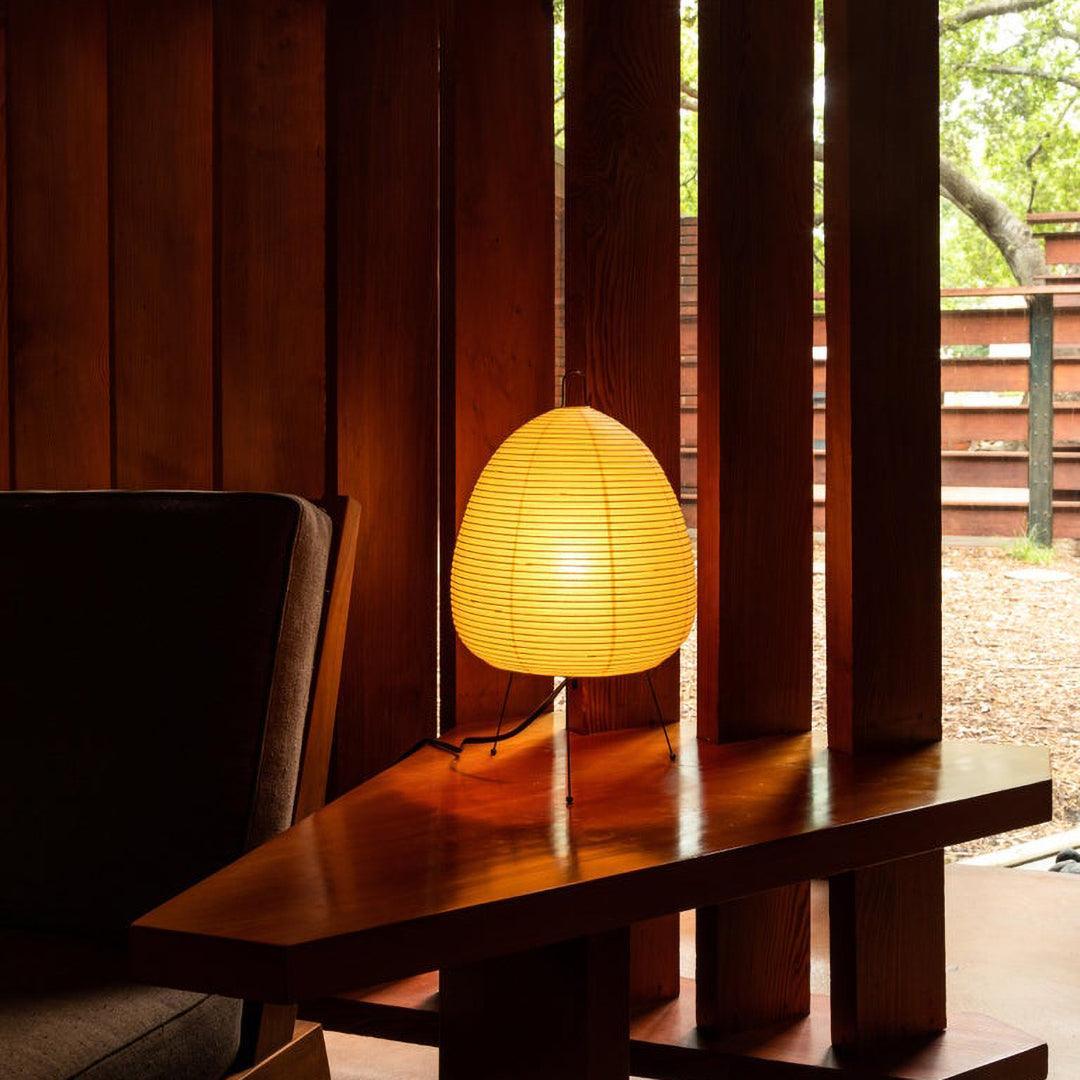 Kryntaleo | Japanse Geribbelde Bamboe Silhouet Oosterse Accent Tafellamp