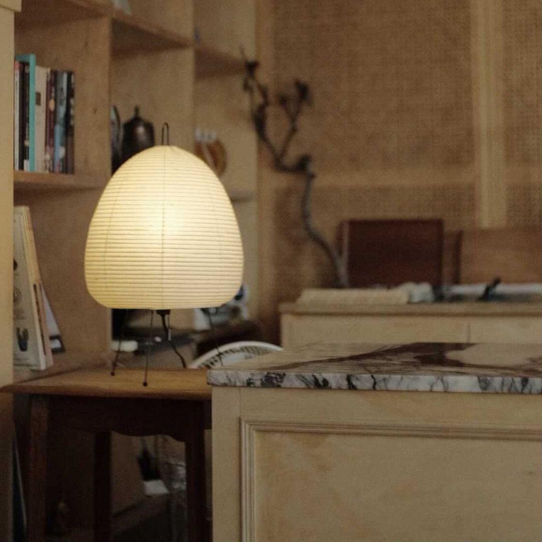 Kryntaleo | Japanse Geribbelde Bamboe Silhouet Oosterse Accent Tafellamp