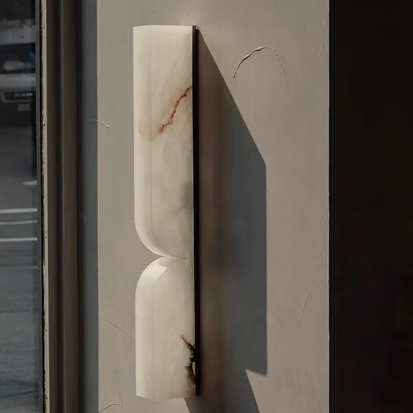 Marbrisso | Minimalistische Gesneden Albast Steen Wandlamp