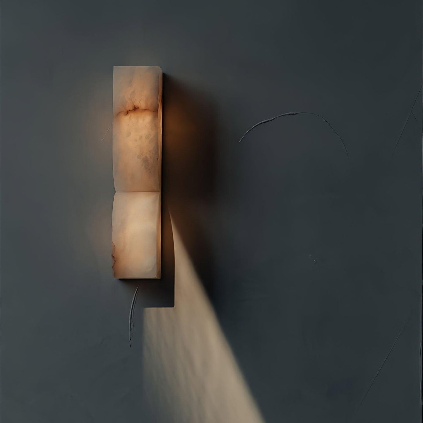 Marbrisso | Minimalistische Gesneden Albast Steen Wandlamp