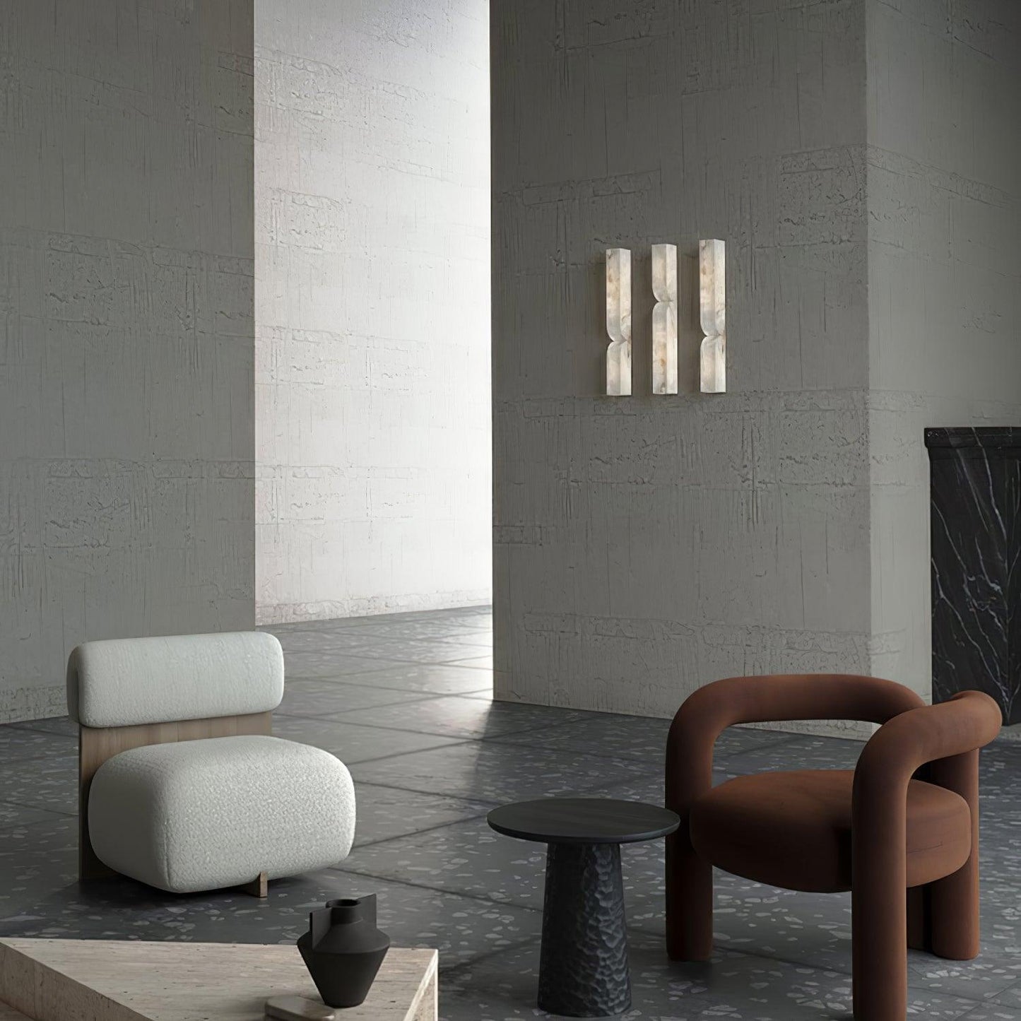 Marbrisso | Minimalistische Gesneden Albast Steen Wandlamp