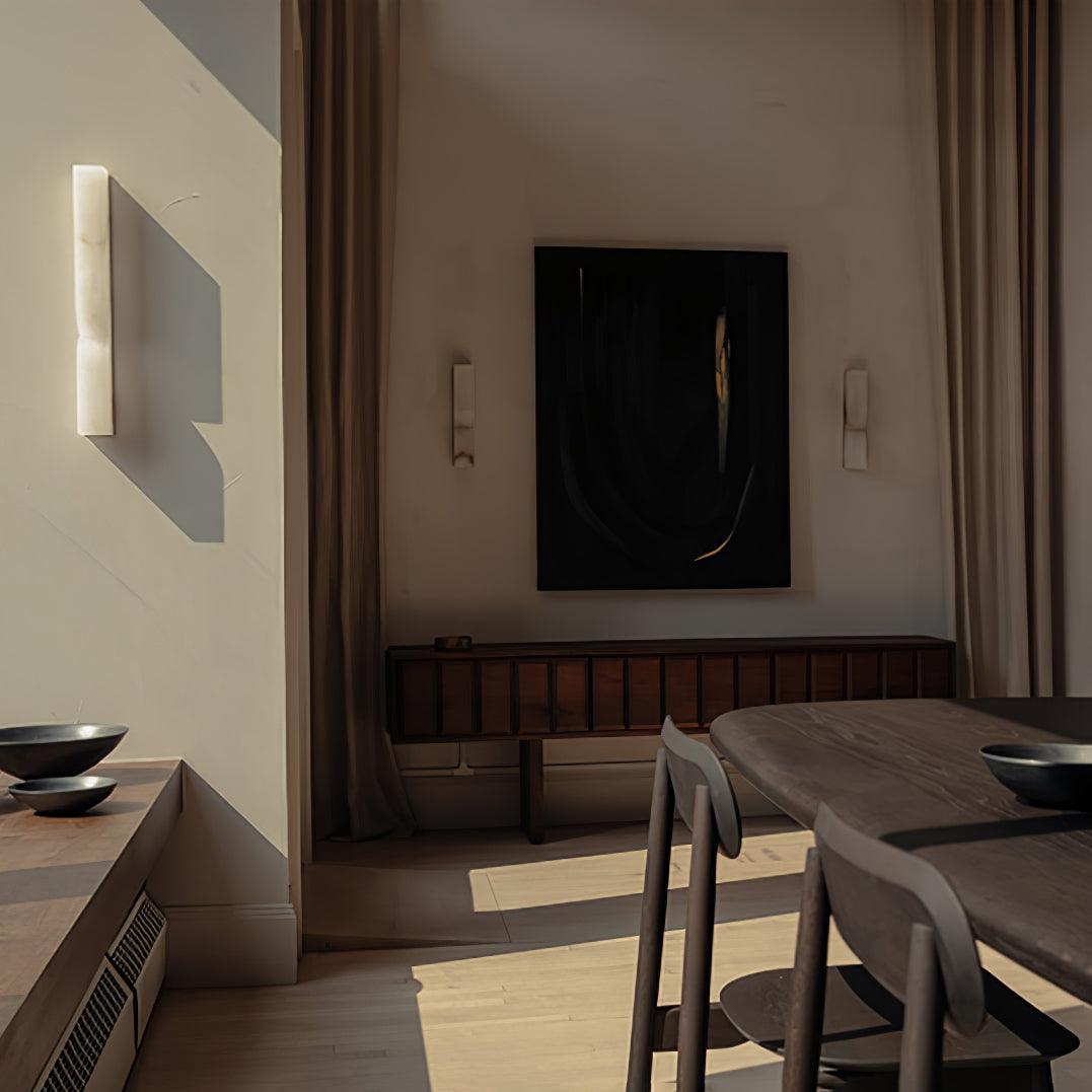 Marbrisso | Minimalistische Gesneden Albast Steen Wandlamp