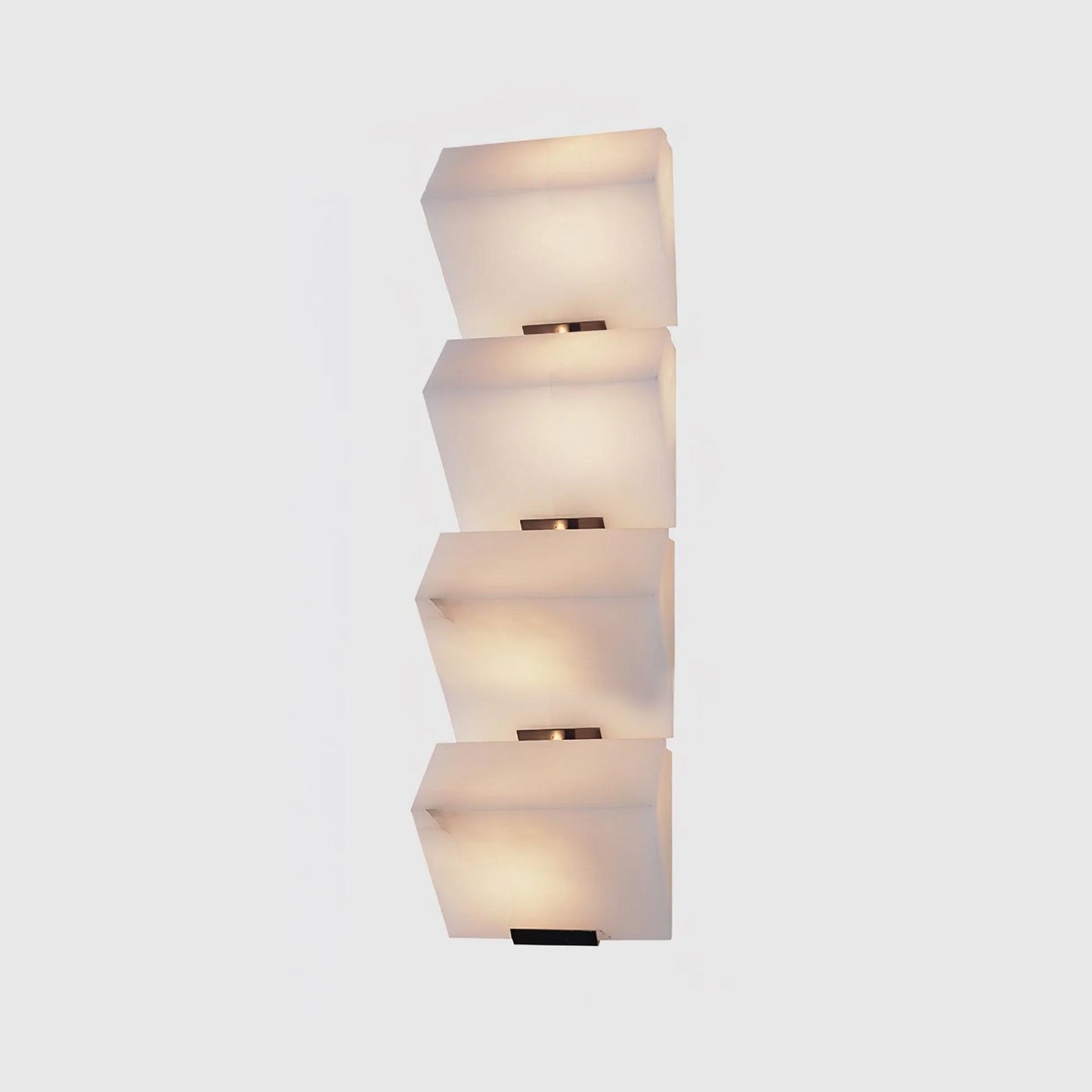 Luvidior | Architectonische Kolom Alabaster Steen Blokken Wandlamp