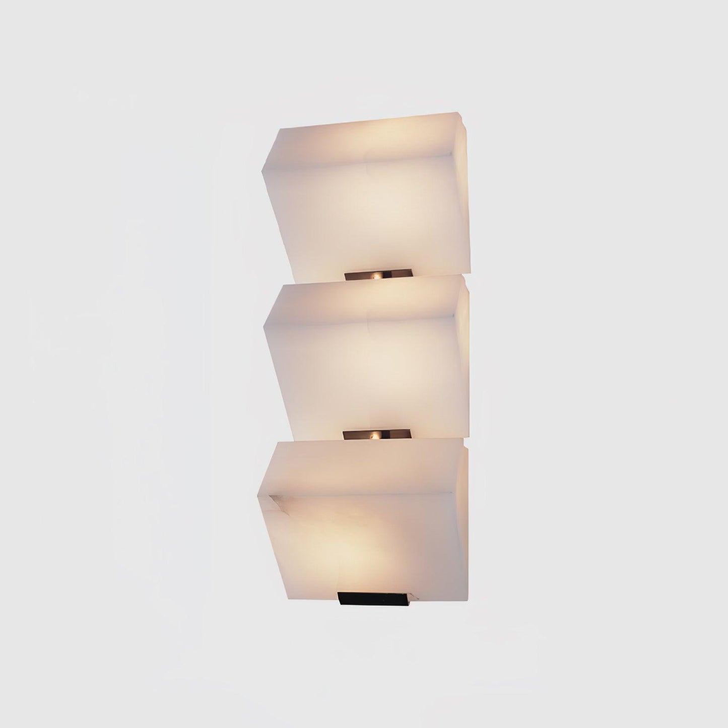 Luvidior | Architectonische Kolom Alabaster Steen Blokken Wandlamp