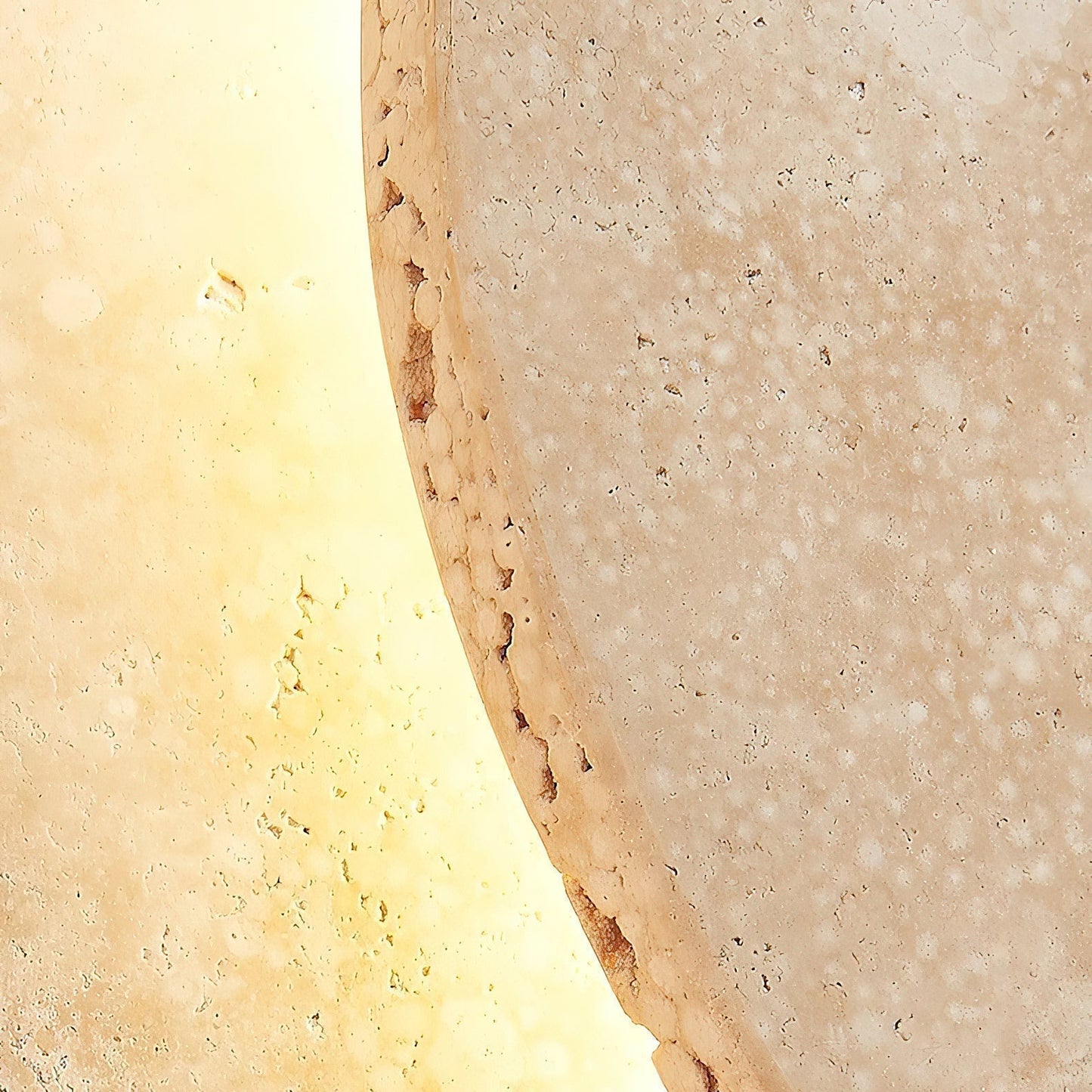 Alavari | Travertijn Steen Geplooide Sculpturale Kunst Wandlamp