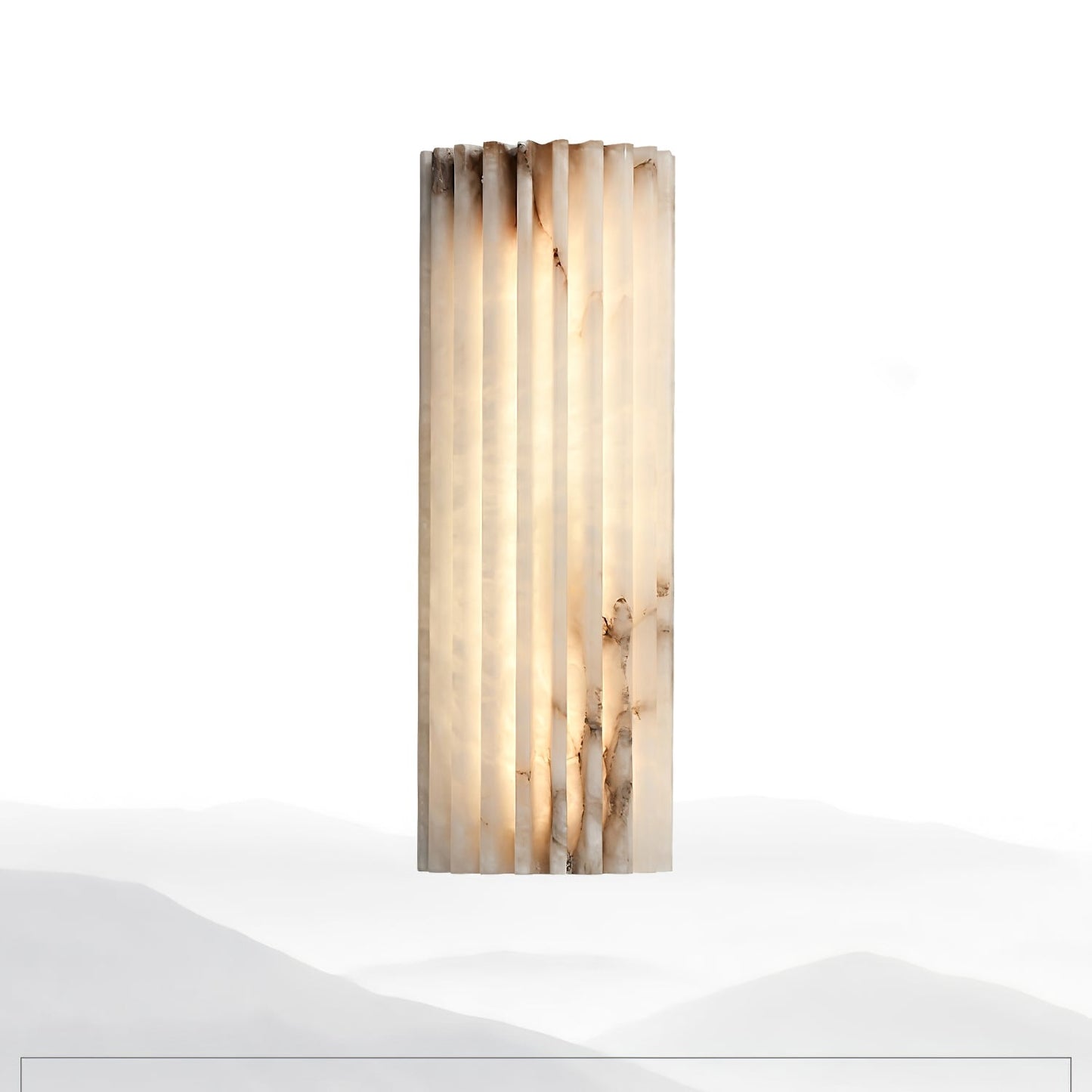 Orcari | Elegante Rechthoekige Alabaster Steen Wandlamp
